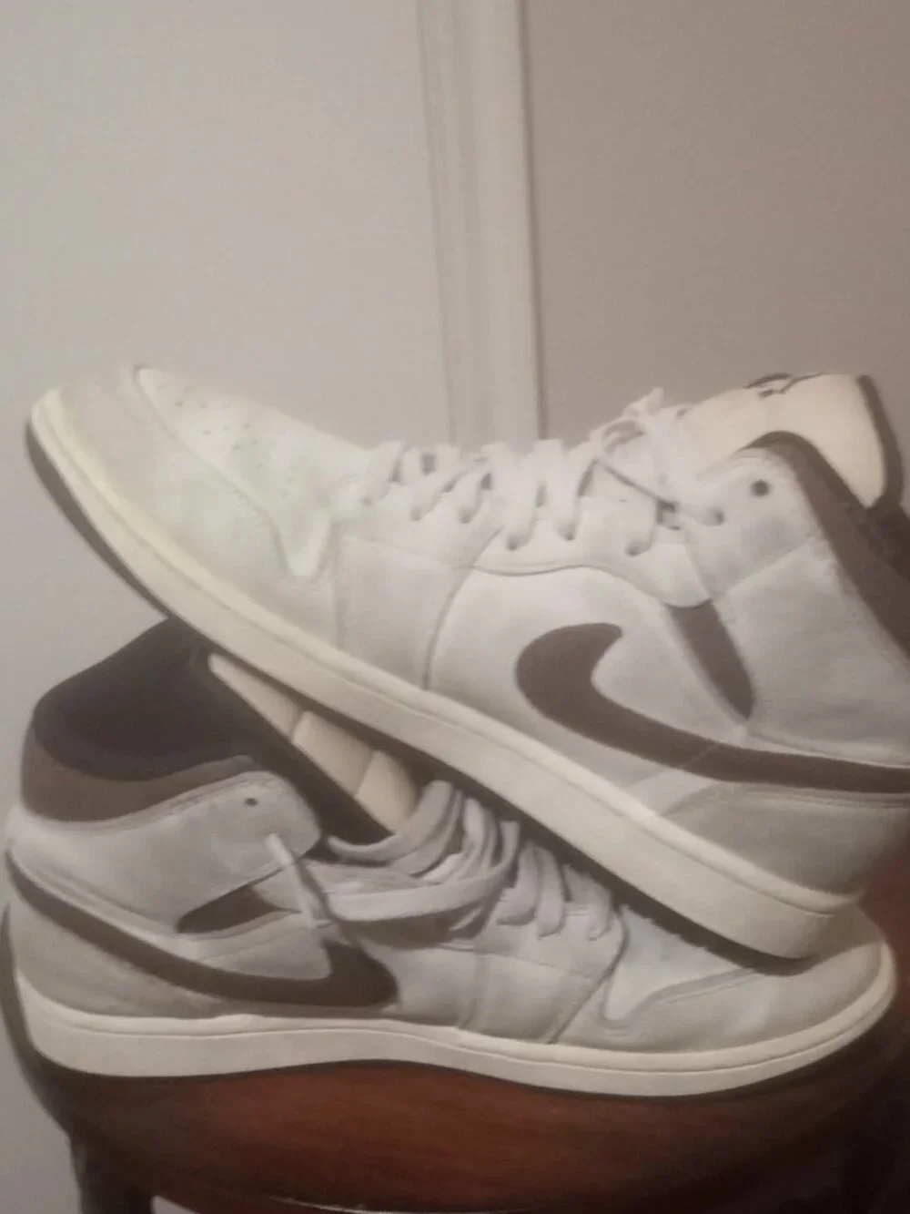 Air Jordan 1 Mid SE Brown Elephant Mens Size 10.5 Metallic Gold DZ4129 102